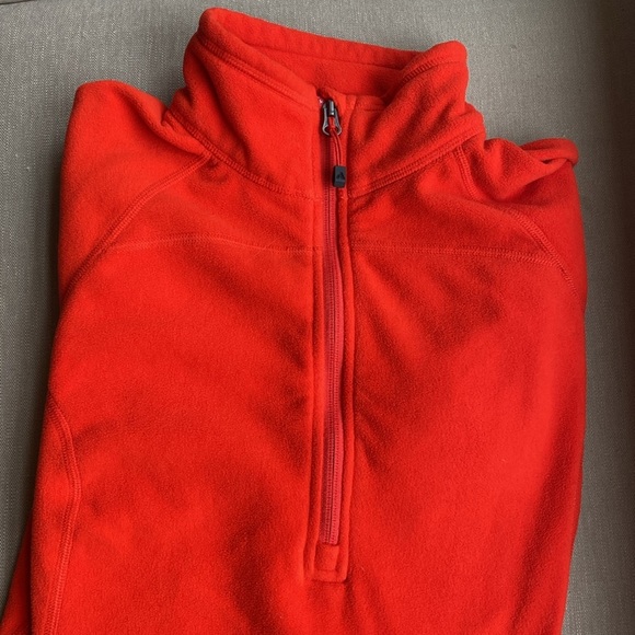 Eddie Bauer First Ascent Fleece 1/4 Zip Red Medium - Picture 2 of 6